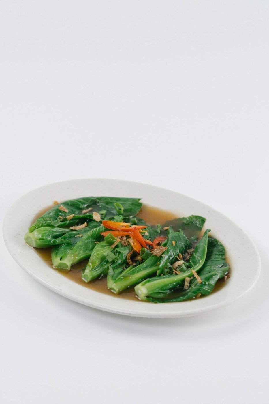 Sayur dicelur disiram sos tiram